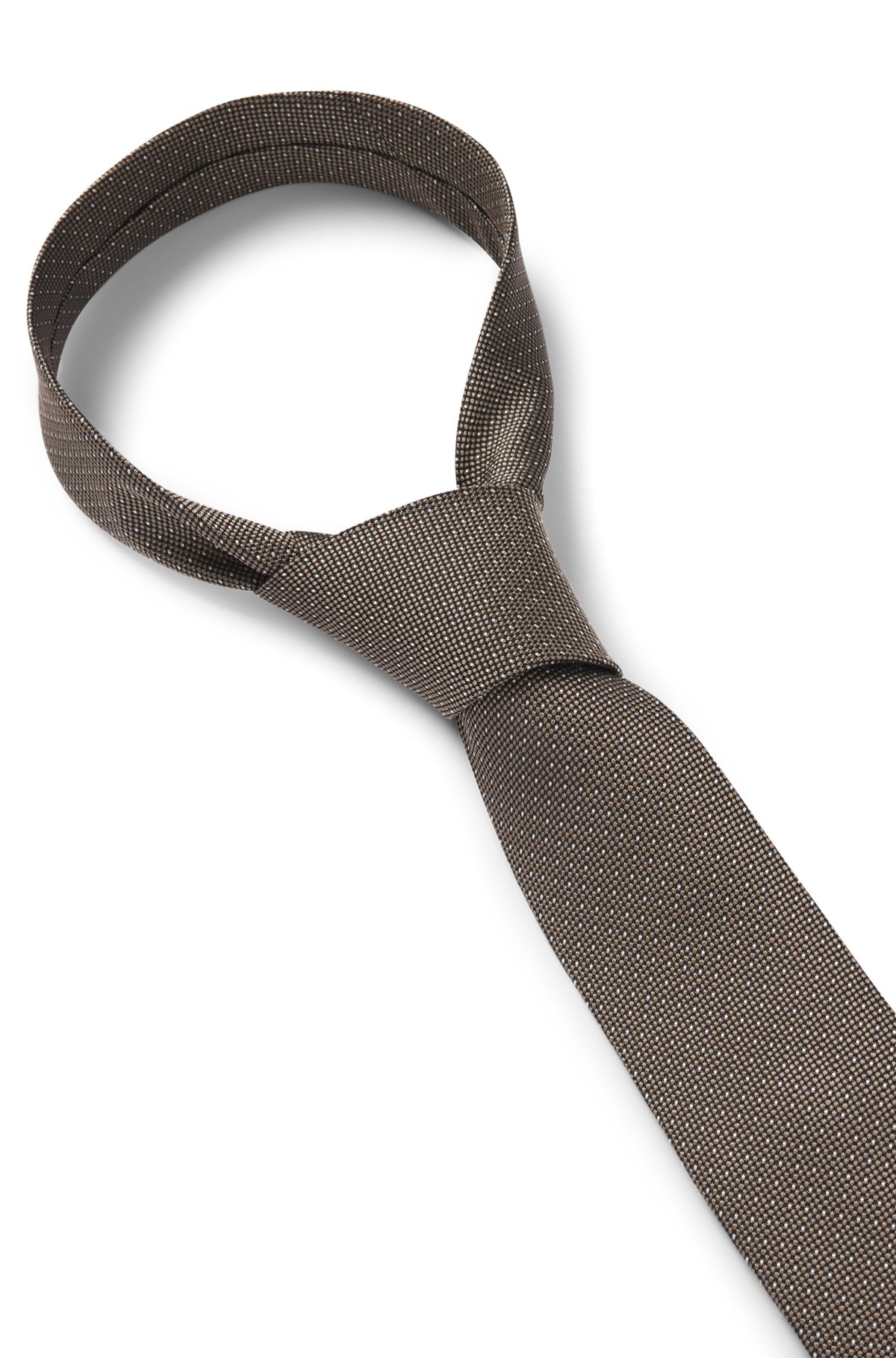 SILK-BLEND TIE WITH JACQUARD MICRO DOTS - 6