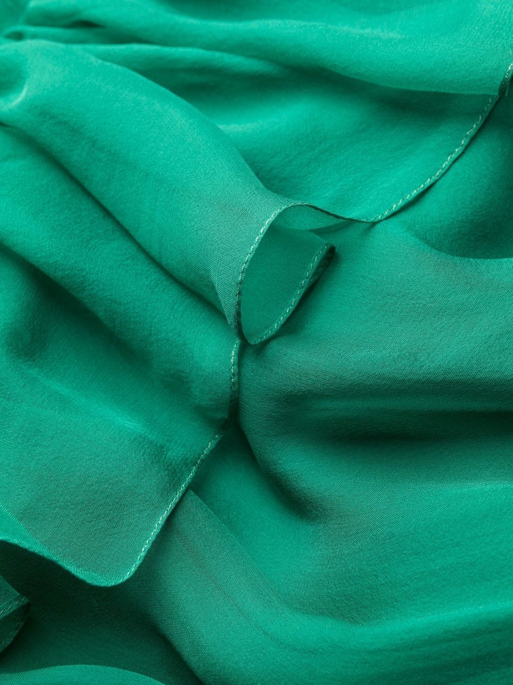 green ruffle-trim dress - 7