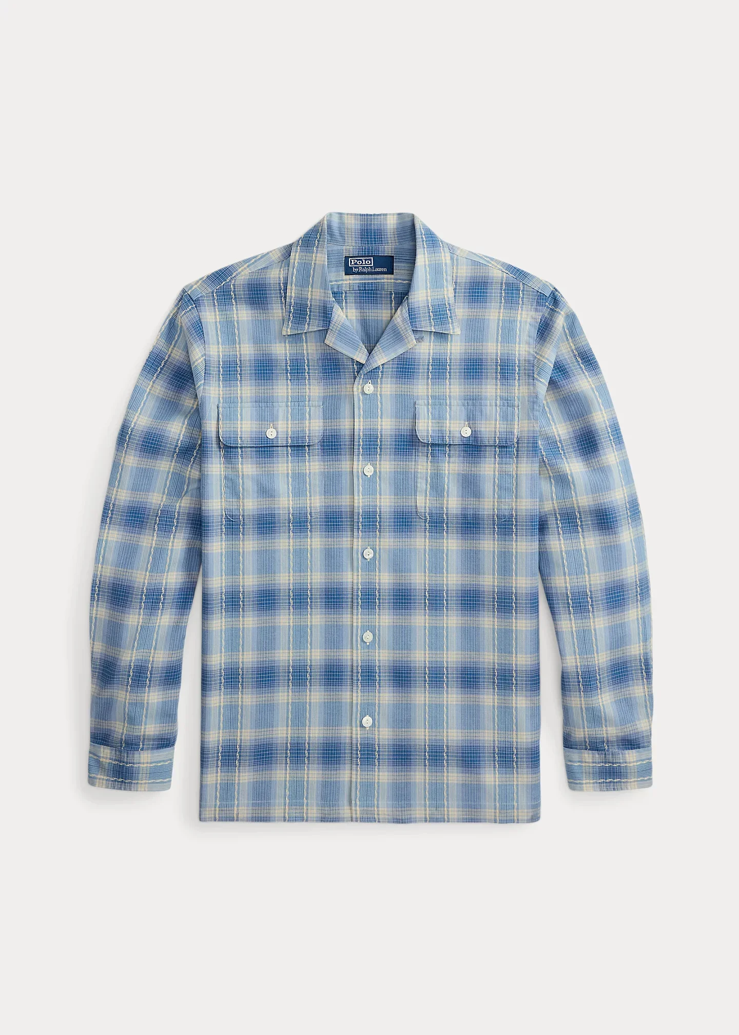 Classic Fit Plaid Camp Shirt - 1