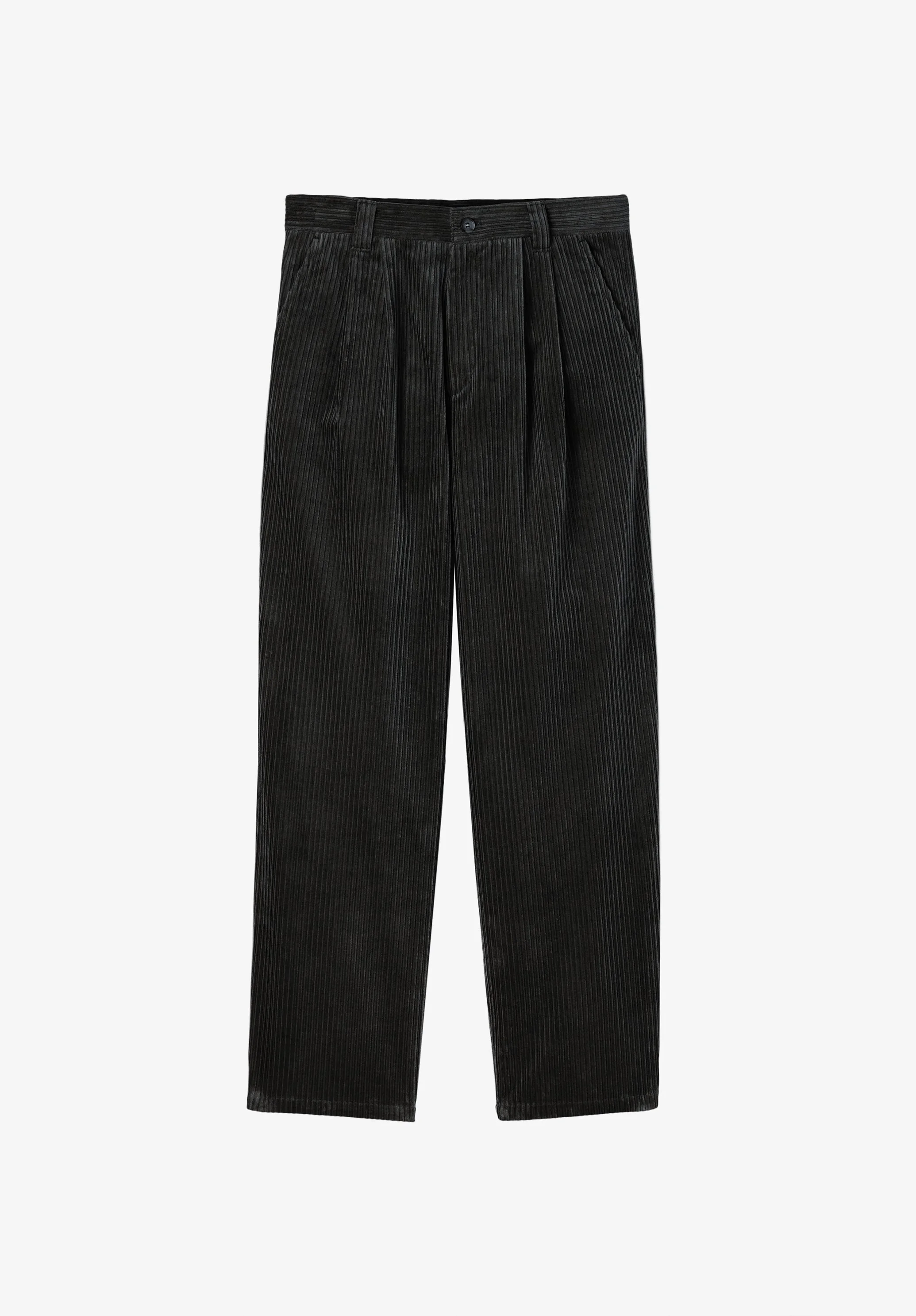 RICKY PANTS - LOOSE-FIT BLACK CORDUROY PANTS - 1