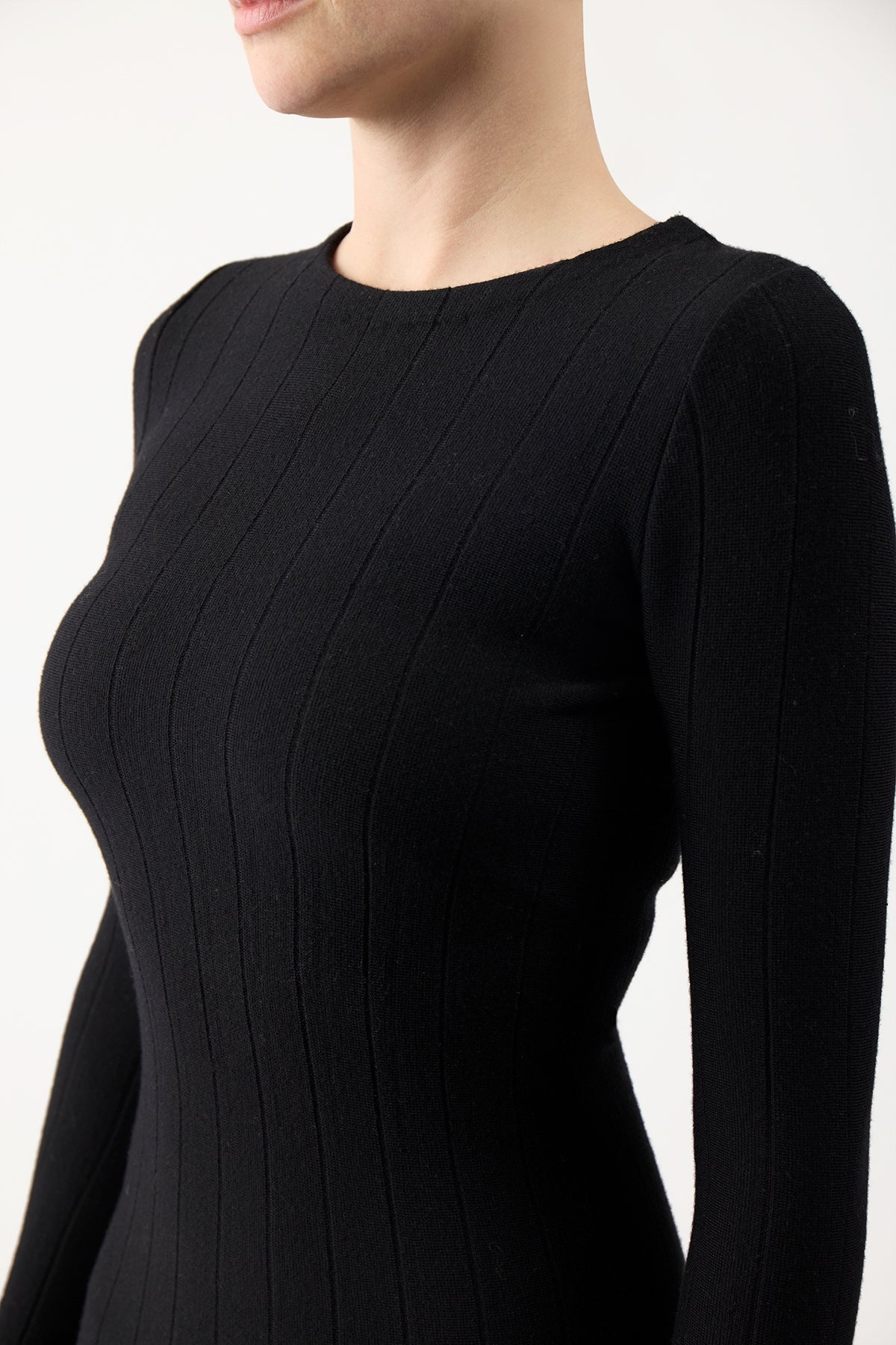 Ottavia Pleated Dress in Merino Wool - 6