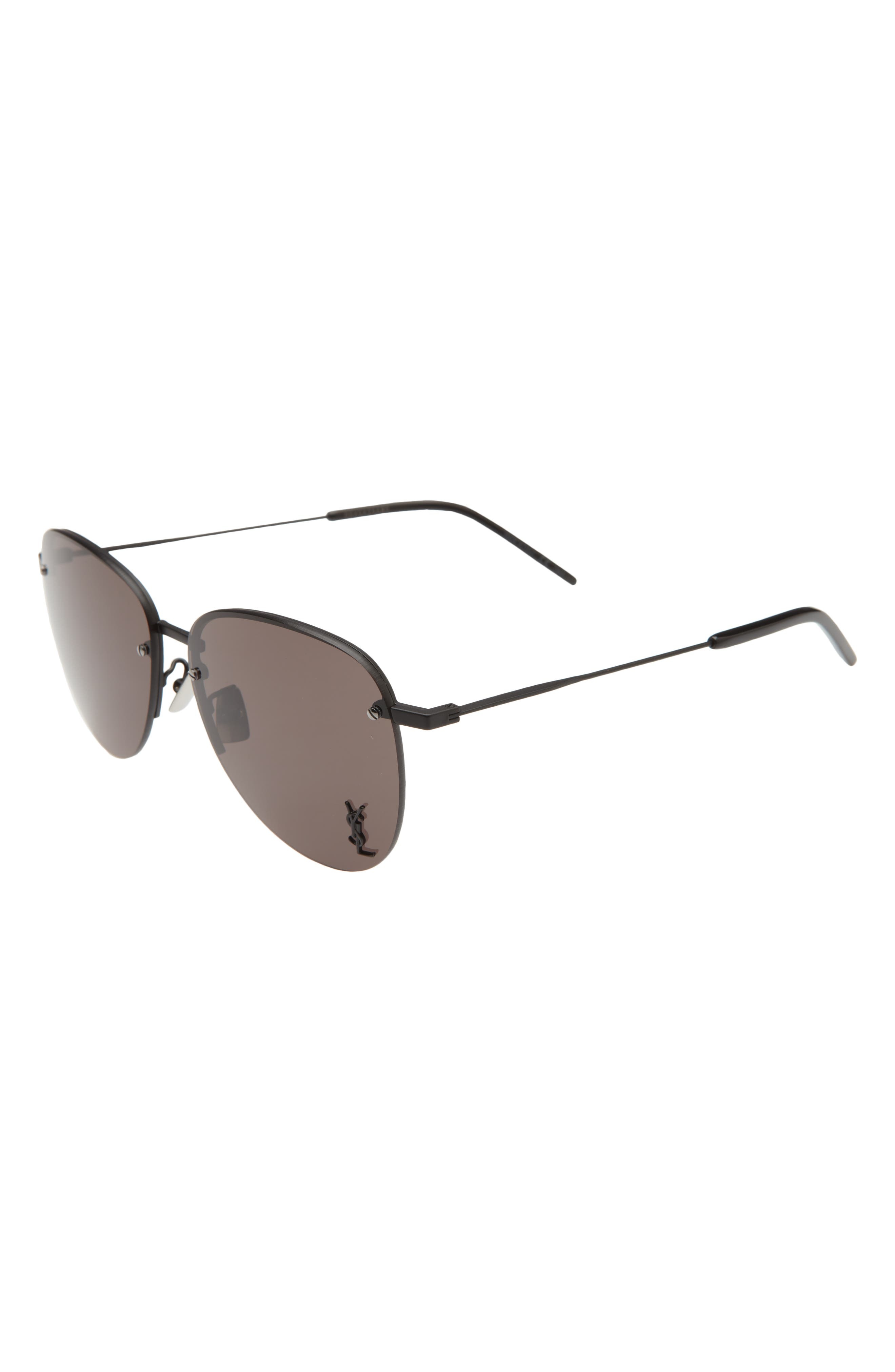 Saint Laurent 61mm Aviator Sunglasses in Black at Nordstrom - 2