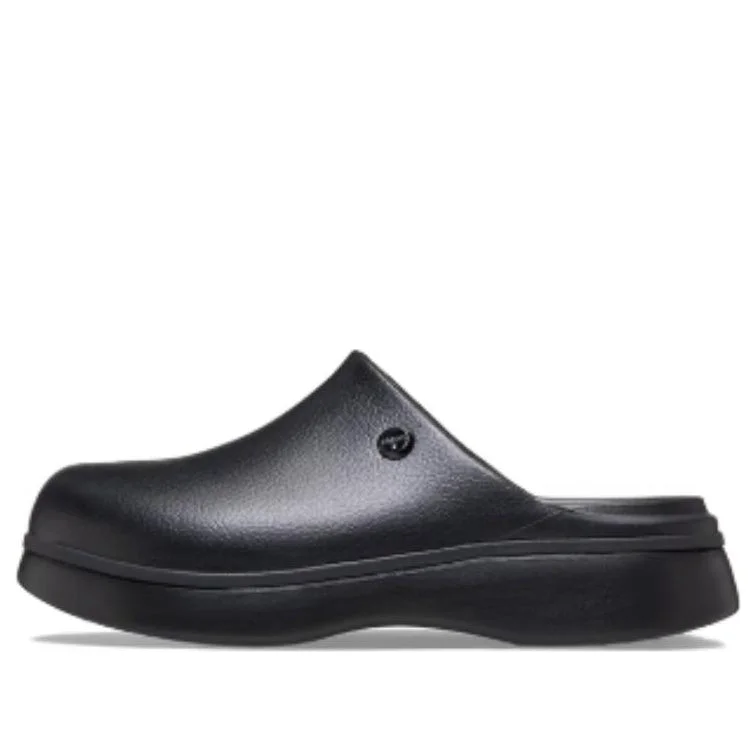 (WMNS) Crocs Dylan Notched Chestnut Platform 'Black' 214273-001 - 1