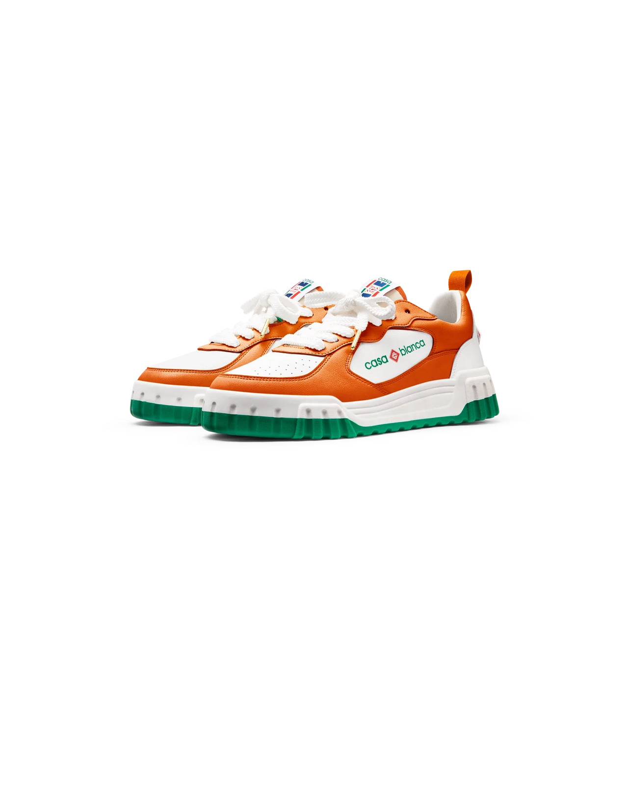 Mens The Court Orange & White Sneaker - 6