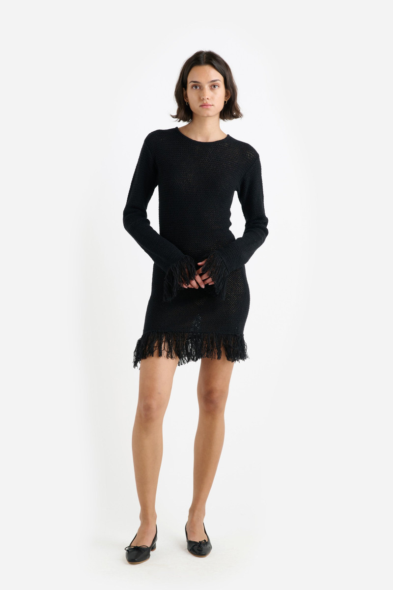 The Elder Statesman NORA LITE FRINGE MINI DRESS outlook