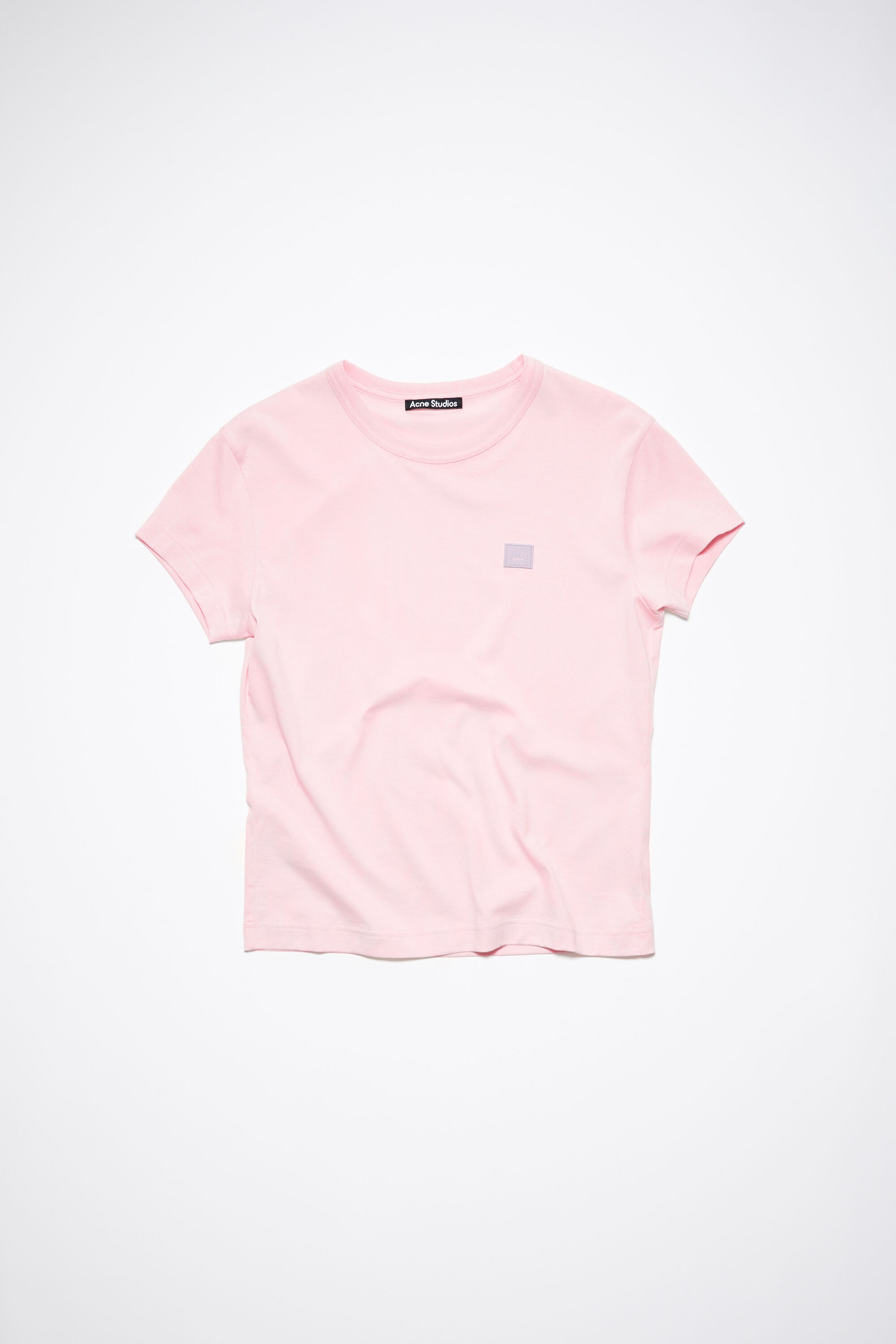 Crew neck t-shirt - Fitted fit - Light pink - 1