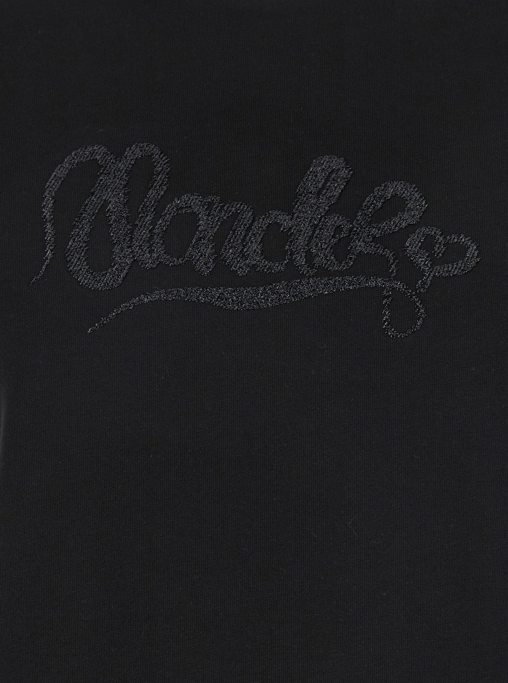 Moncler Women Black T-Shirt With Logo Embroidered On The Front In Cotton Woman - 3
