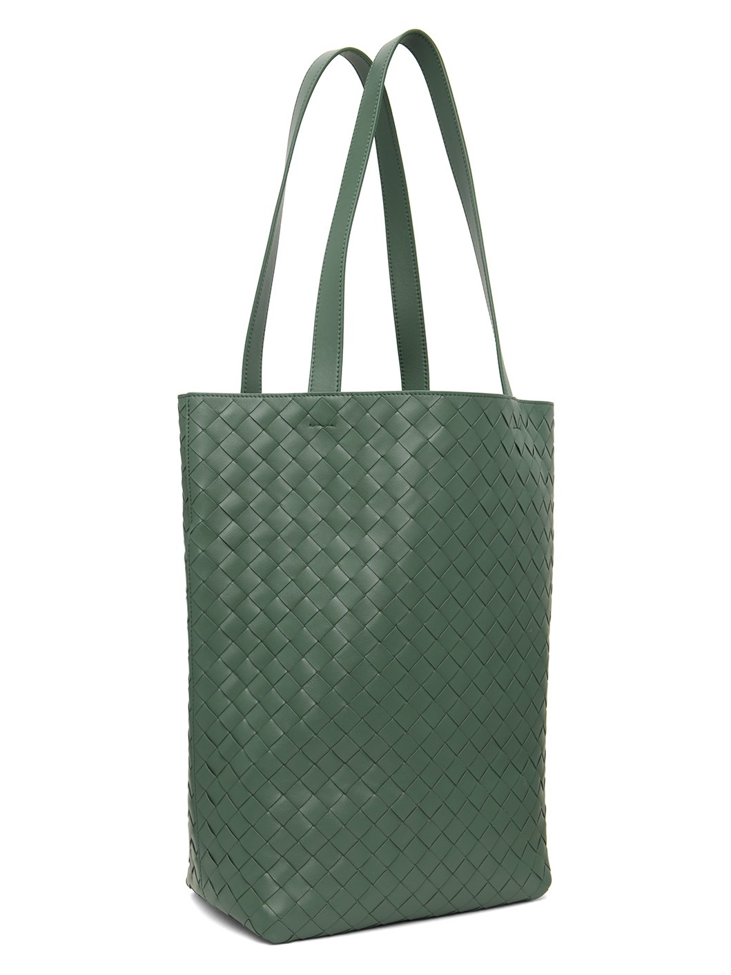 Green Small Intrecciato Tote - 3