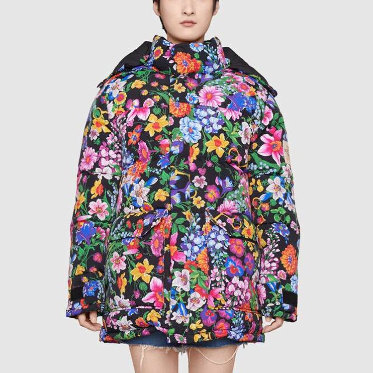 Gucci x The North Face Floral Print Down Jacket 'Purple' 648858-XAABX-1037 - 2