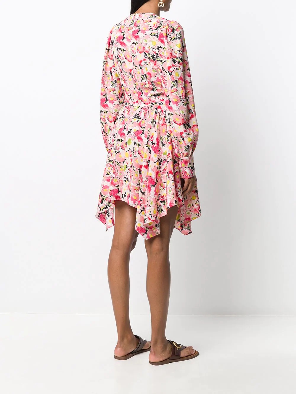 floral-print asymmetric dress - 4