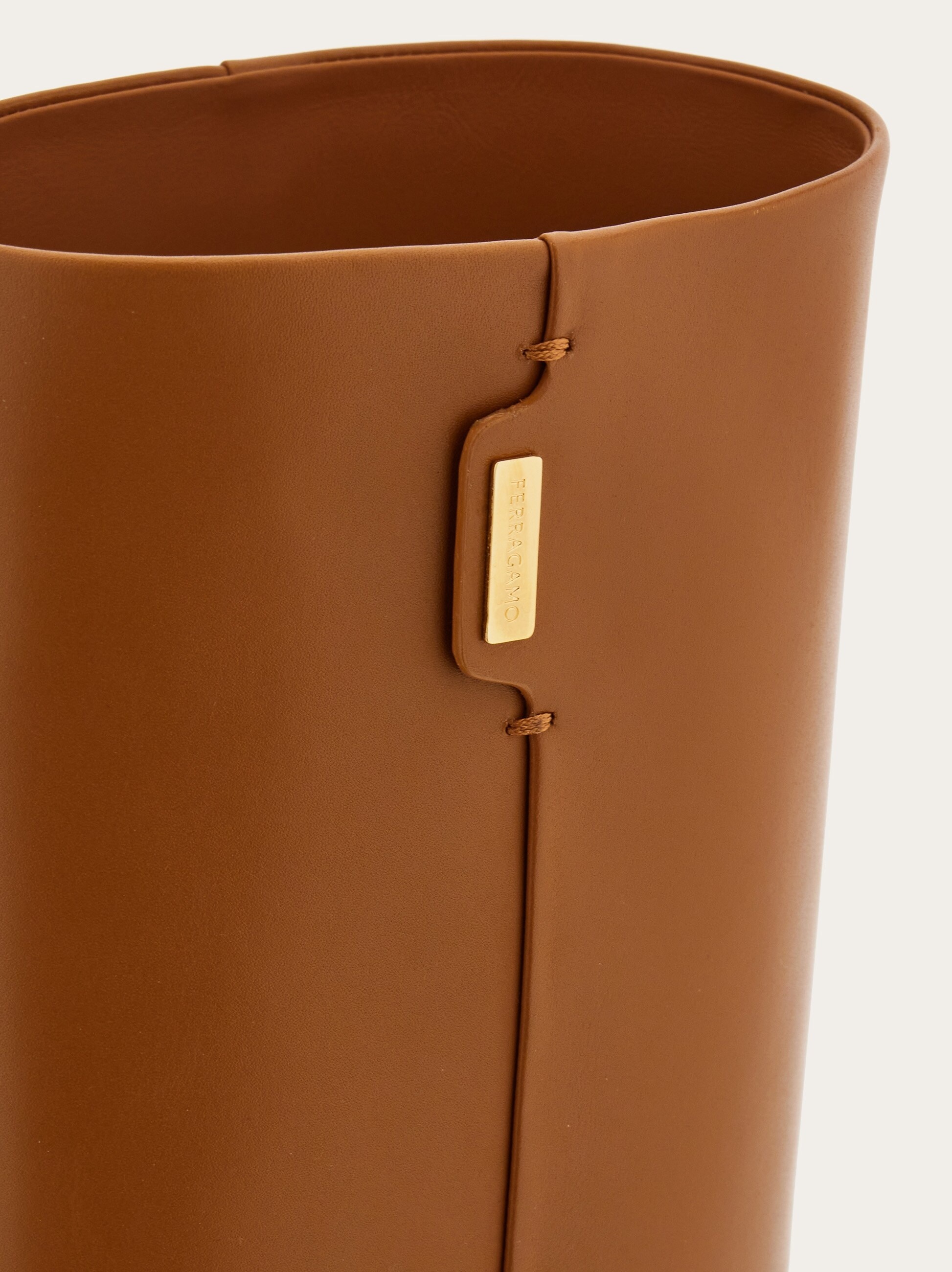 Knee high boot with golden tab - 7