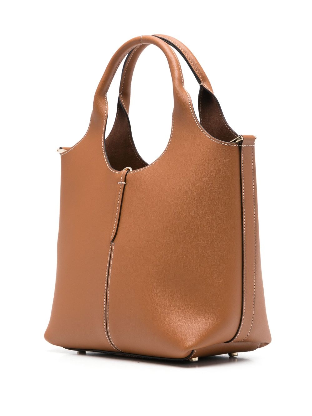 mini leather tote bag - 3