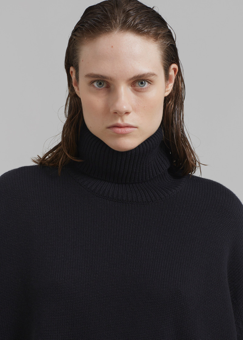 Rhea Trapeze Turtleneck - Black 8