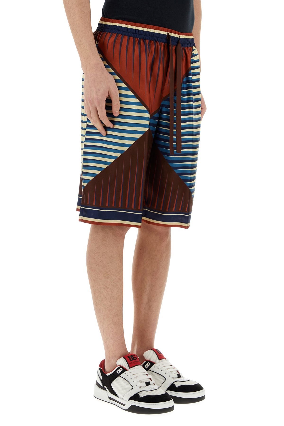 Printed satin bermuda shorts - 3