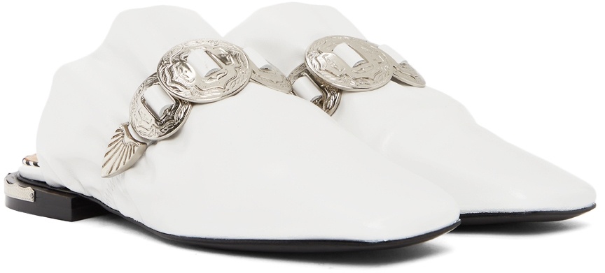 White Slip-On Loafers - 8