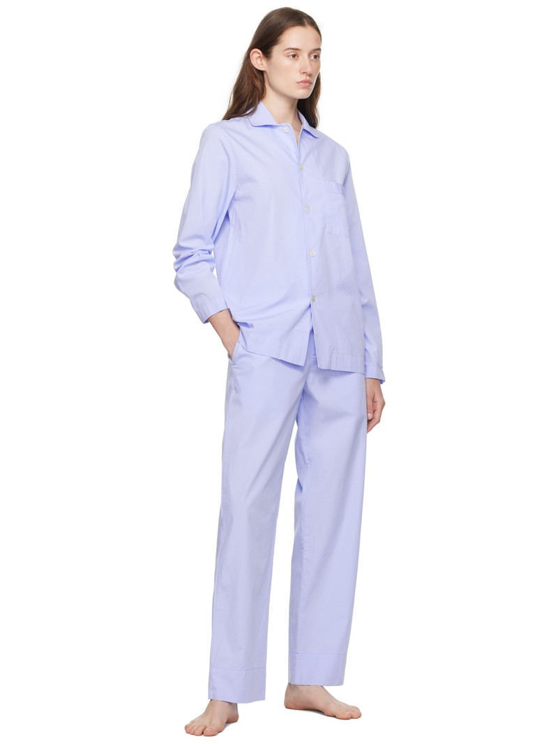 TEKLA Blue Drawstring Pyjama Pants outlook