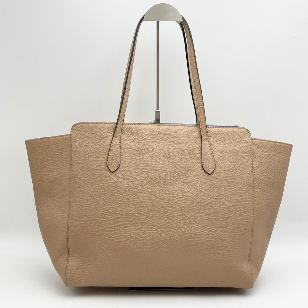 Gucci Beige Leather Swing Shopper Bag - 3
