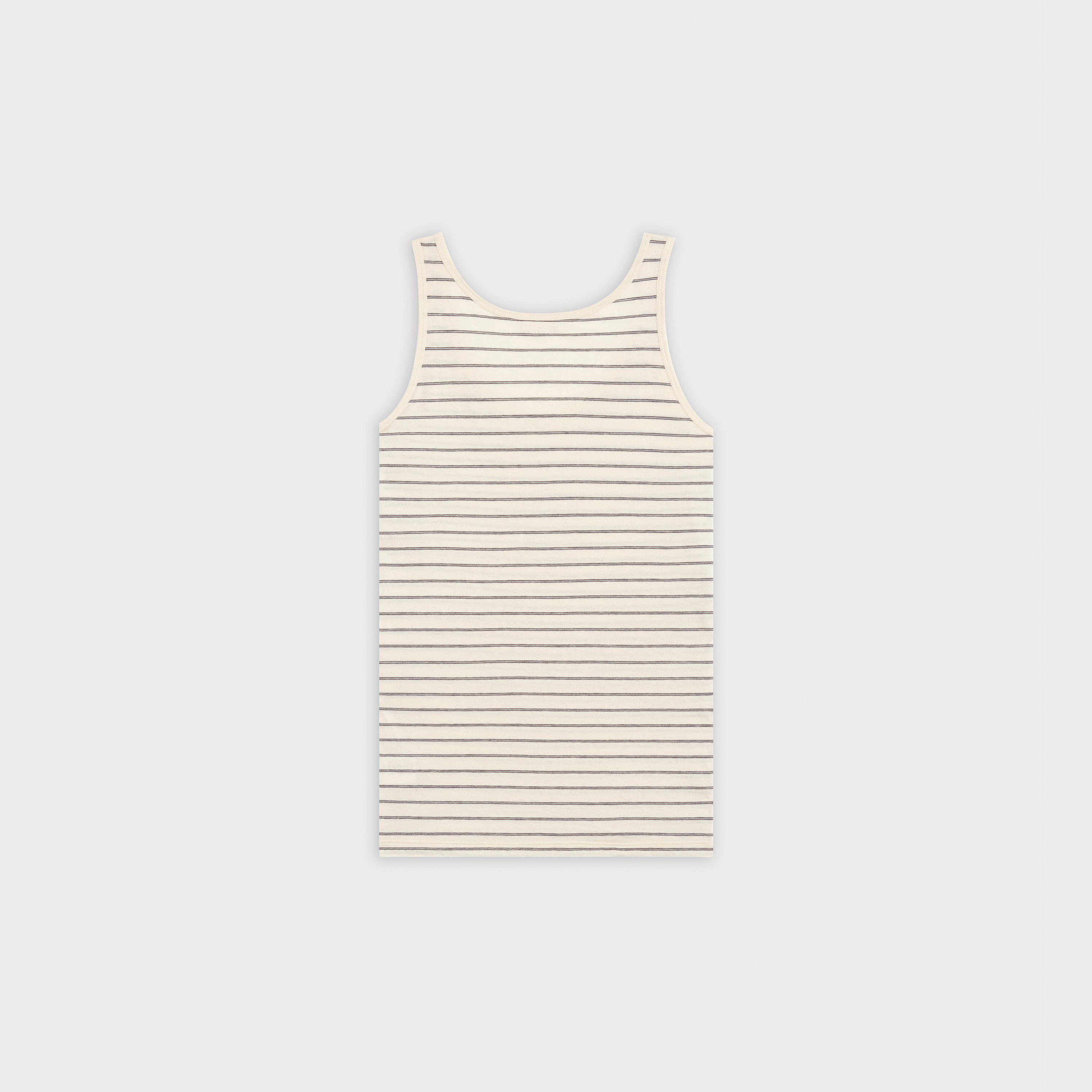 TANK TOP IN EMBROIDERED STRIPED COTTON - 2