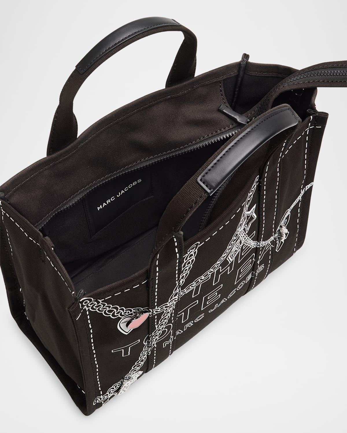The Medium Trompe L'oeil Canvas Tote Bag - 4