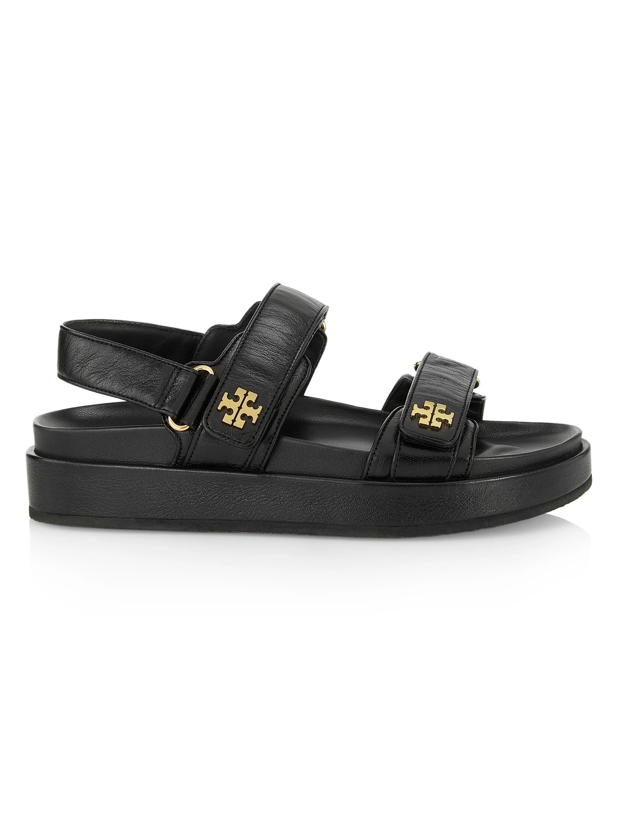 Women's Kira Sport Leather Sandals - Black - 1