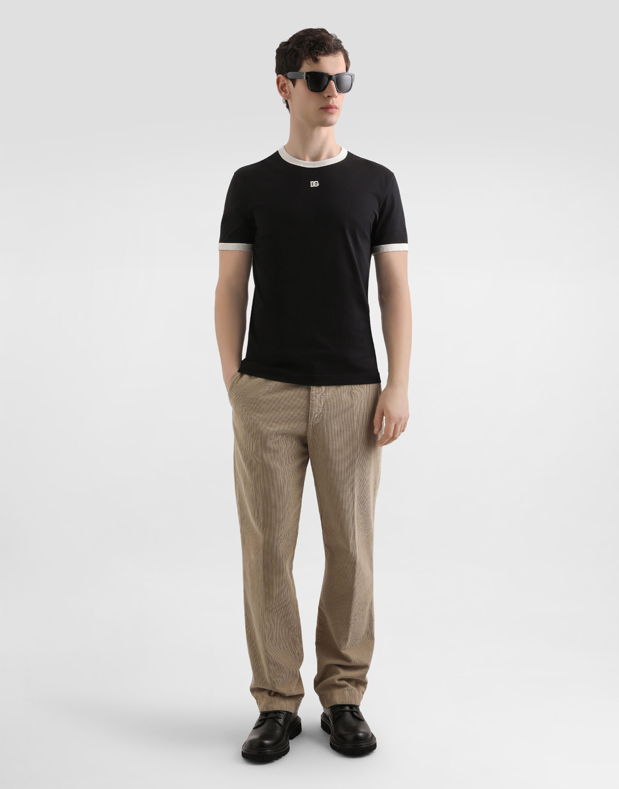 Garment-dyed velvet trousers - 2