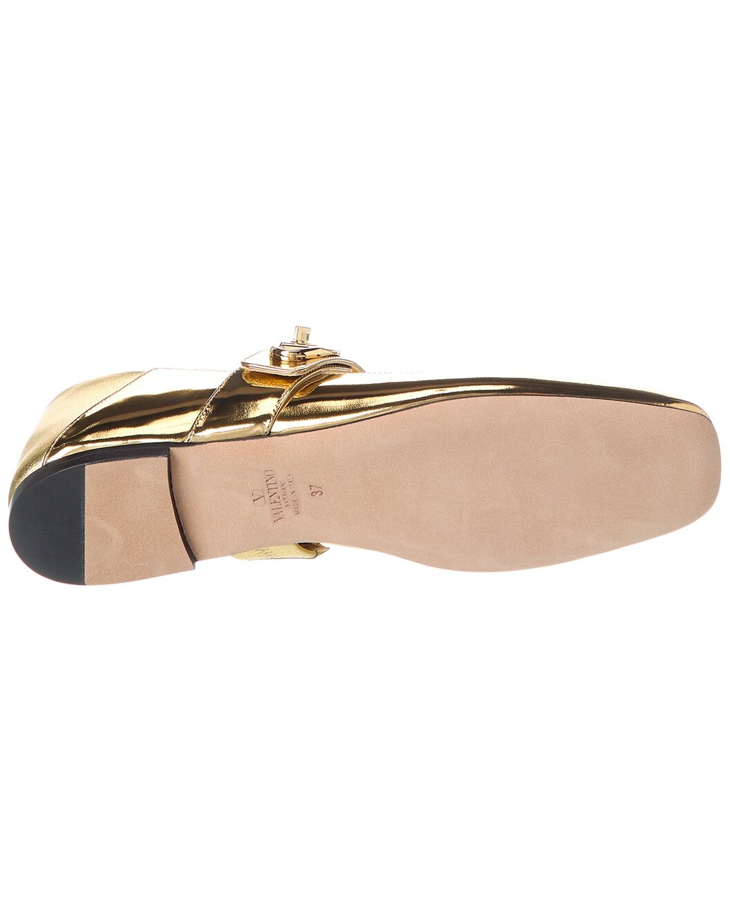 Valentino VLogo Locker Mary Jane Leather Ballerina Flat - 4