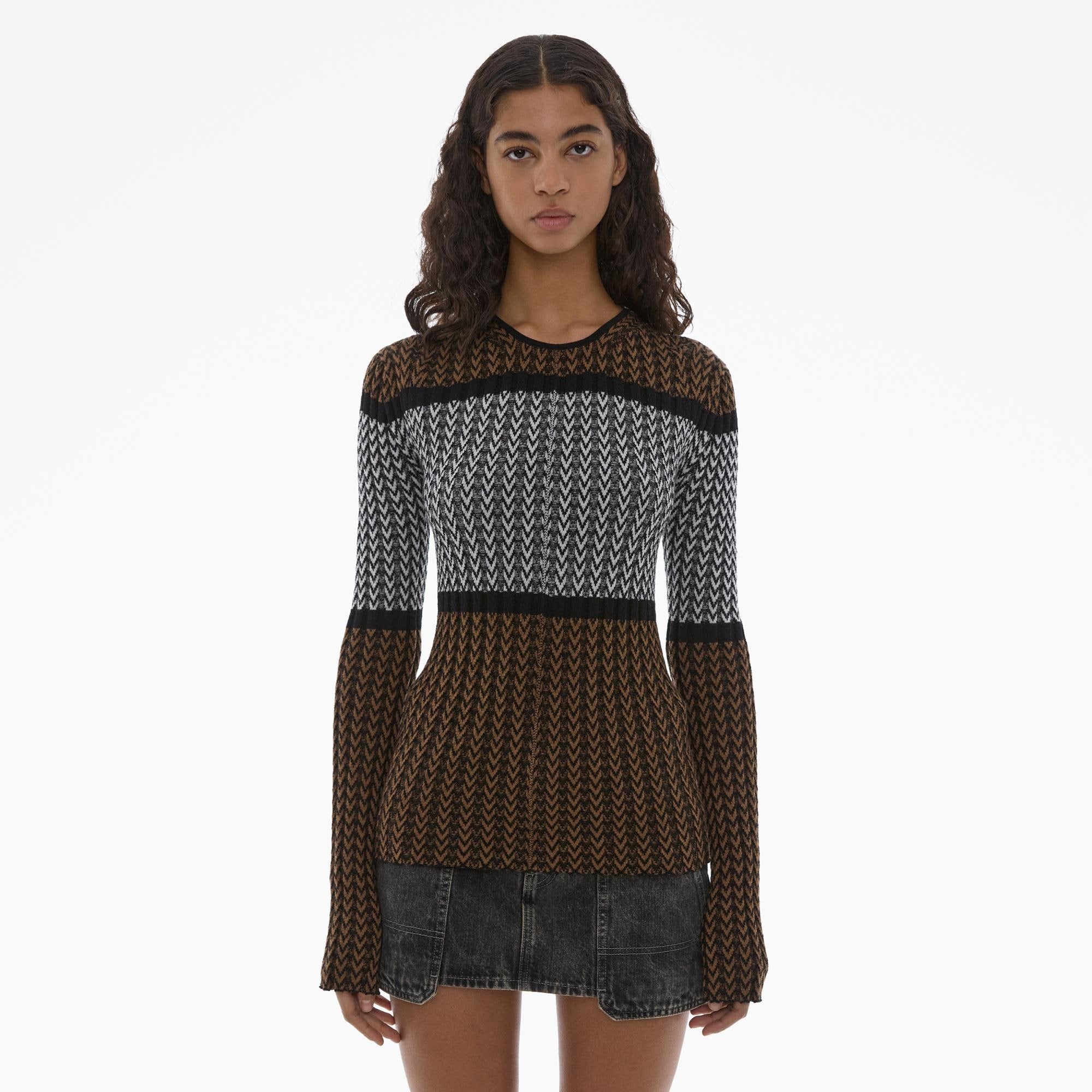 RIB KNIT CREWNECK SWEATER - 3