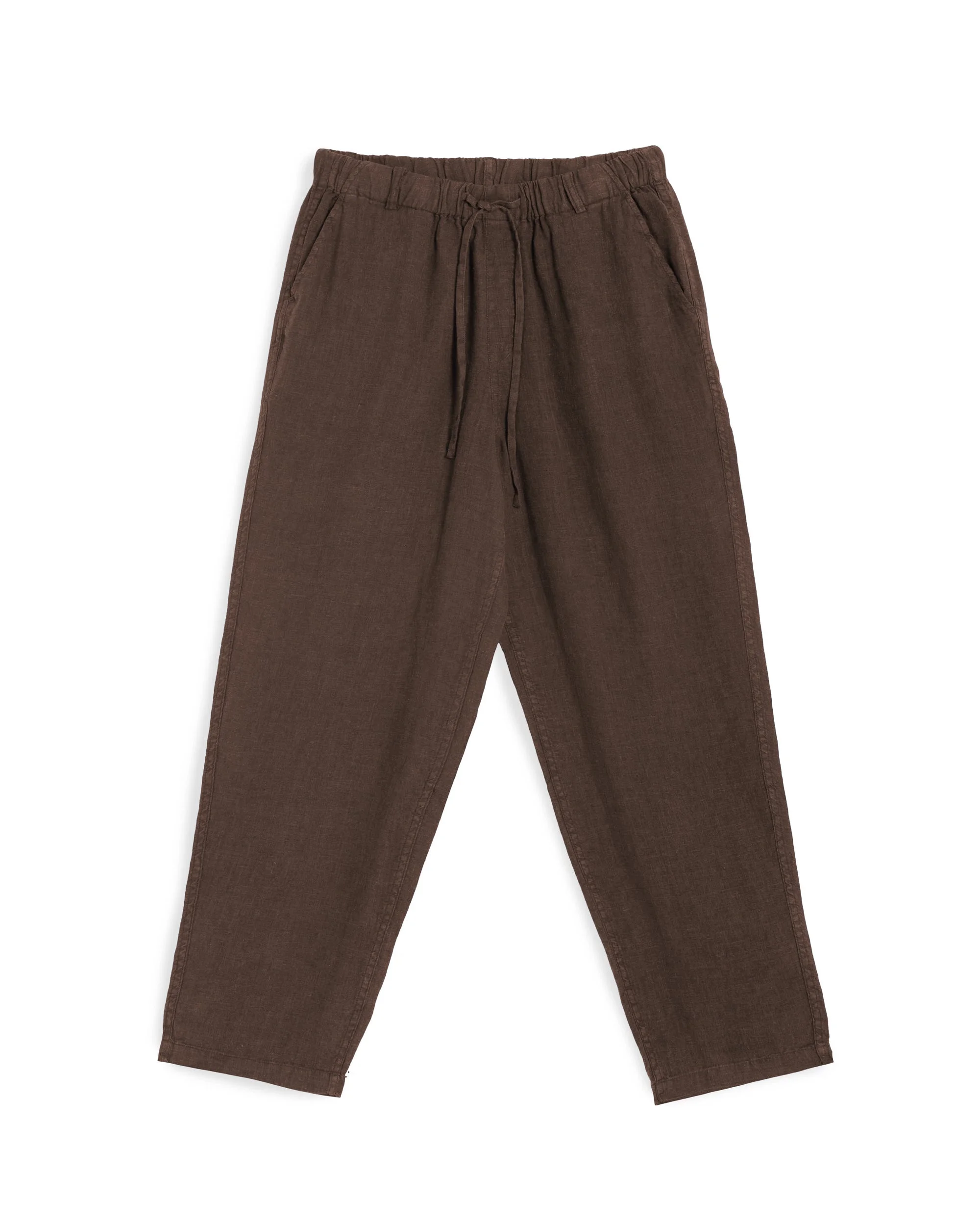 Espresso Linen Leisure Pant - 1
