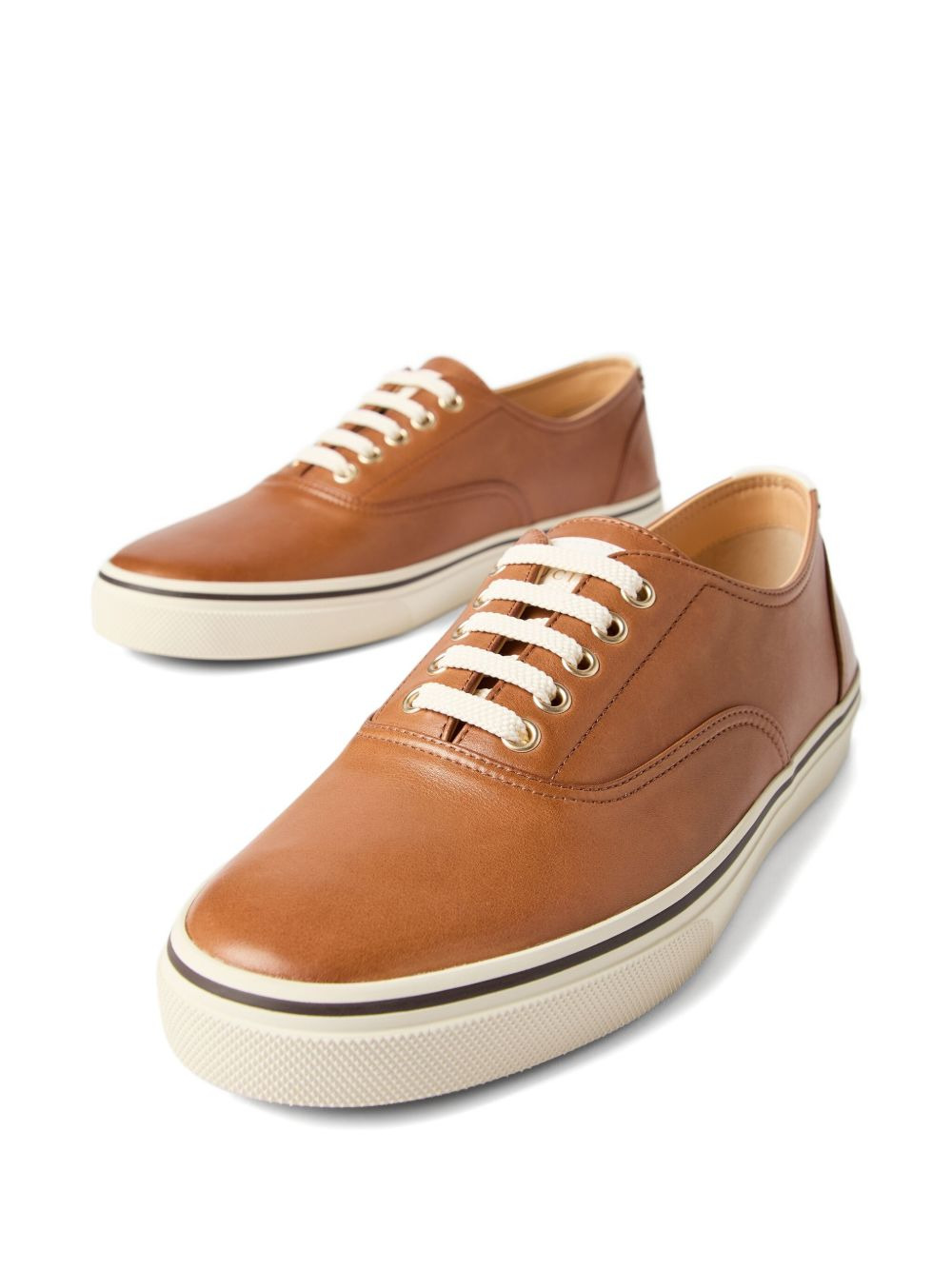 calfskin lace-up sneakers - 3
