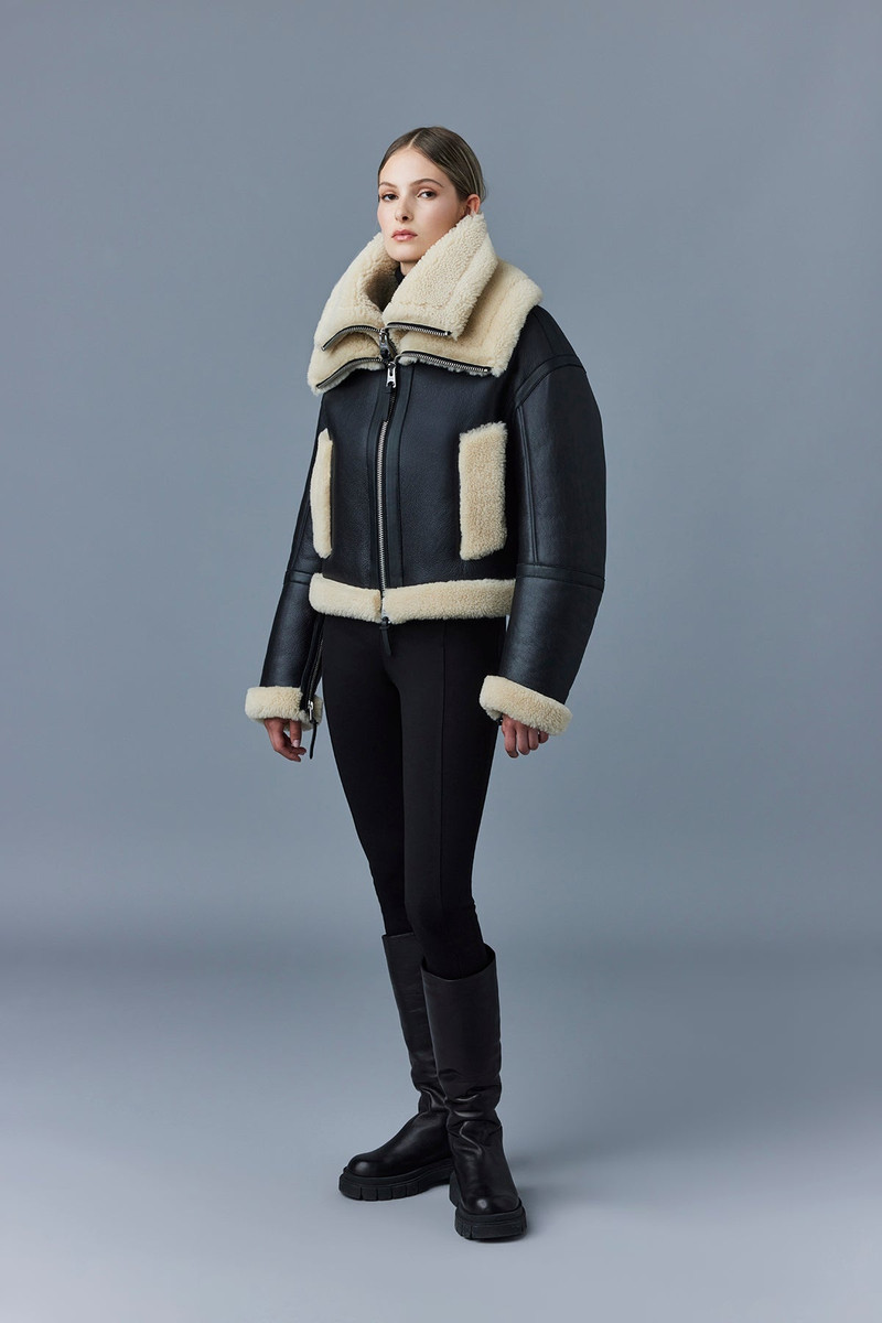 PENELOPA Sheepskin jacket with double collar 3