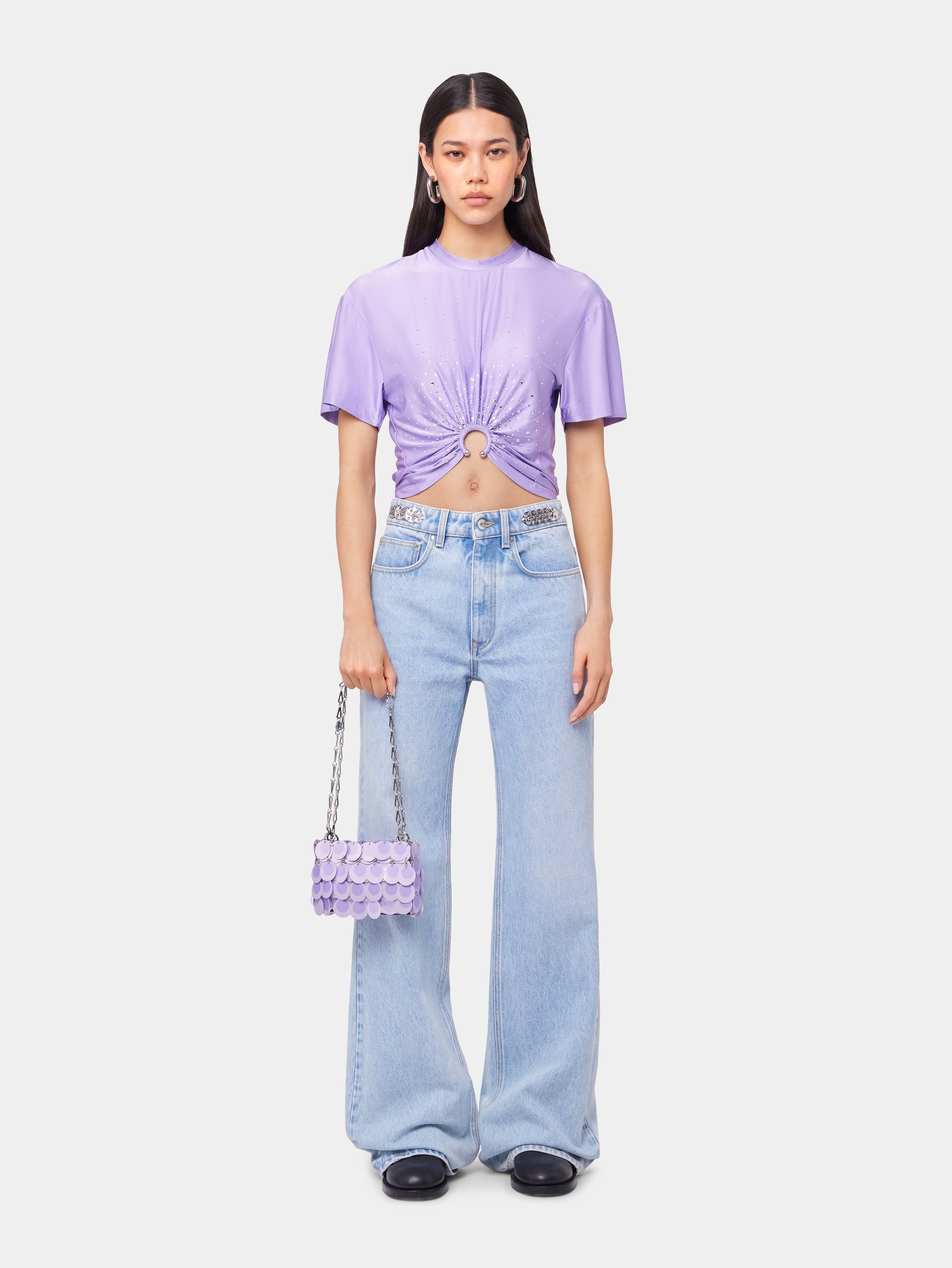 LAVENDER PIERCING TEE-SHIRT IN JERSEY - 4
