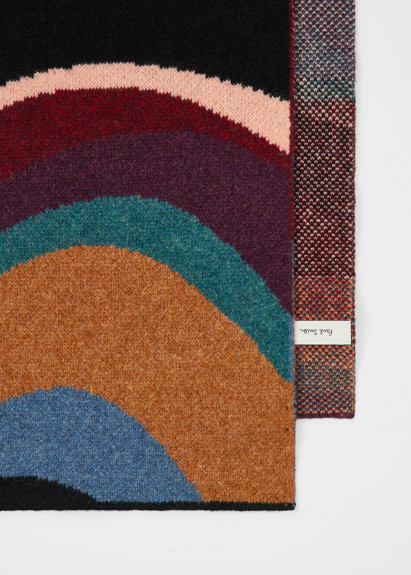 Paul Smith Women's Multicolour 'Swirl' Jacquard Lambswool Scarf outlook