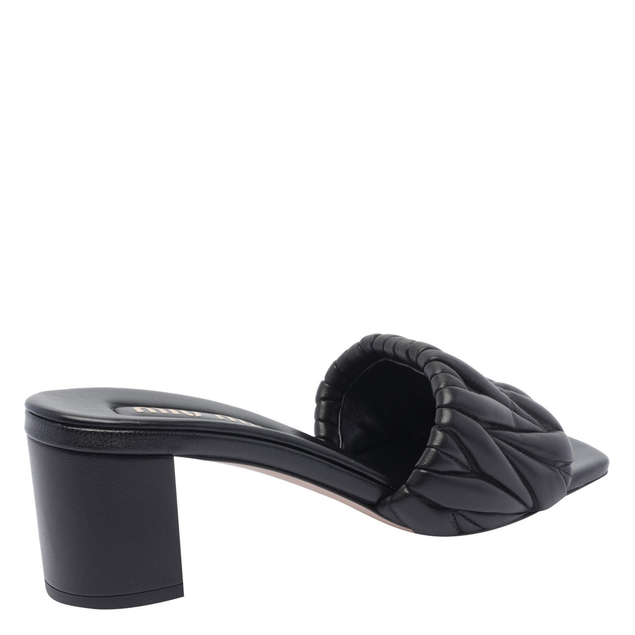 Miu Miu Women Matelasse' Leather Slides - 3