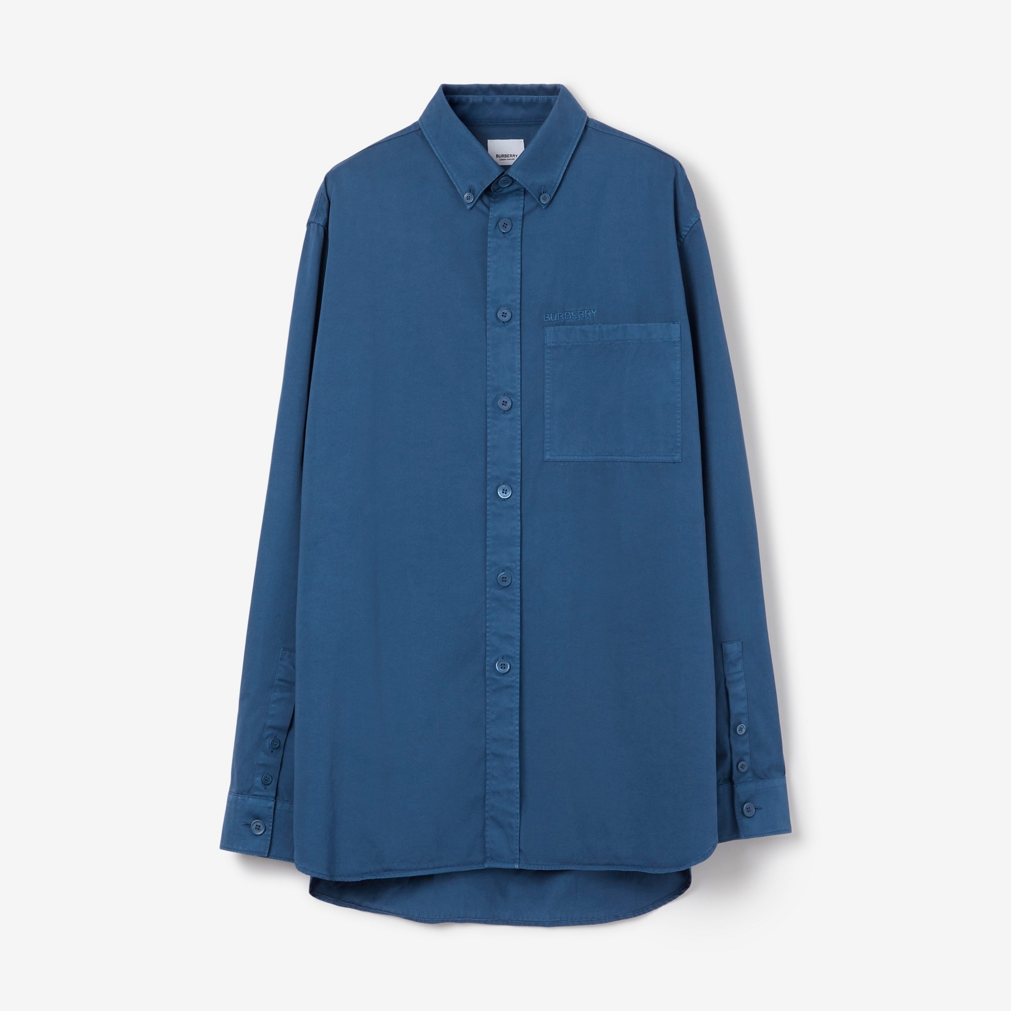 Embroidered Logo Cotton Twill Shirt - 1