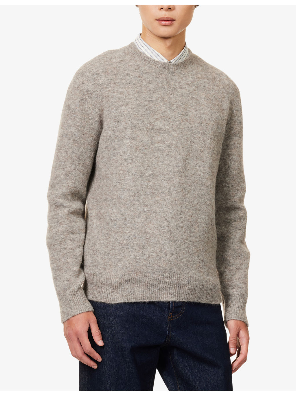 Crewneck Long-Sleeves Knitted Jumper - 3