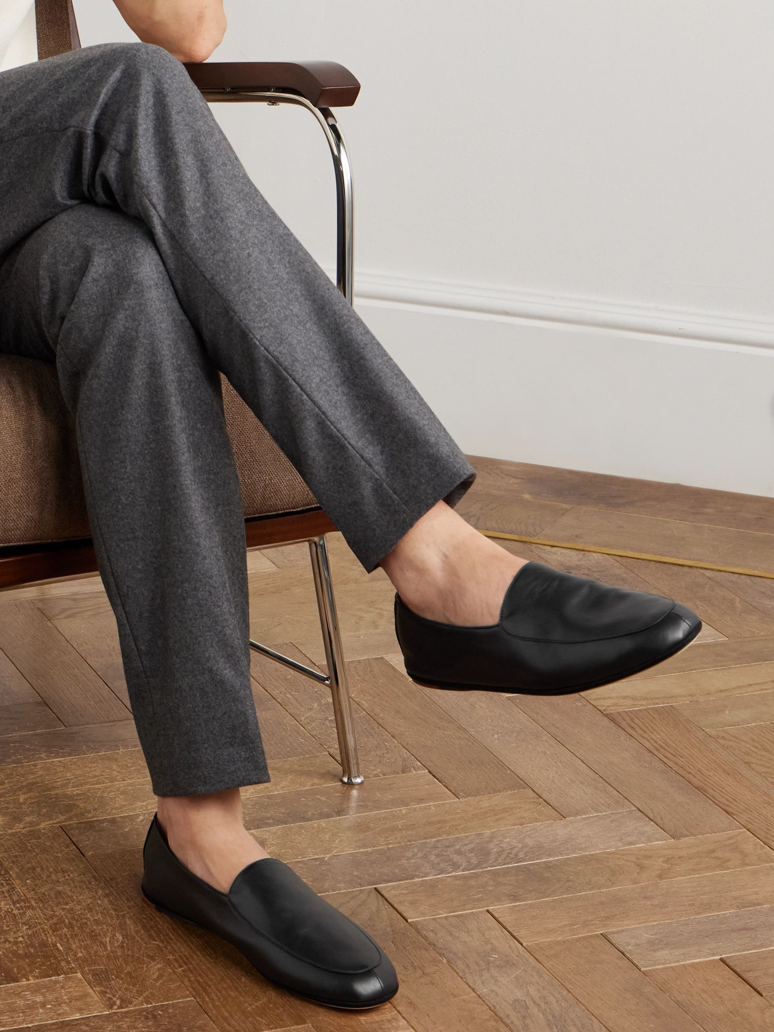 Anton Walk Leather Loafers Black - 2