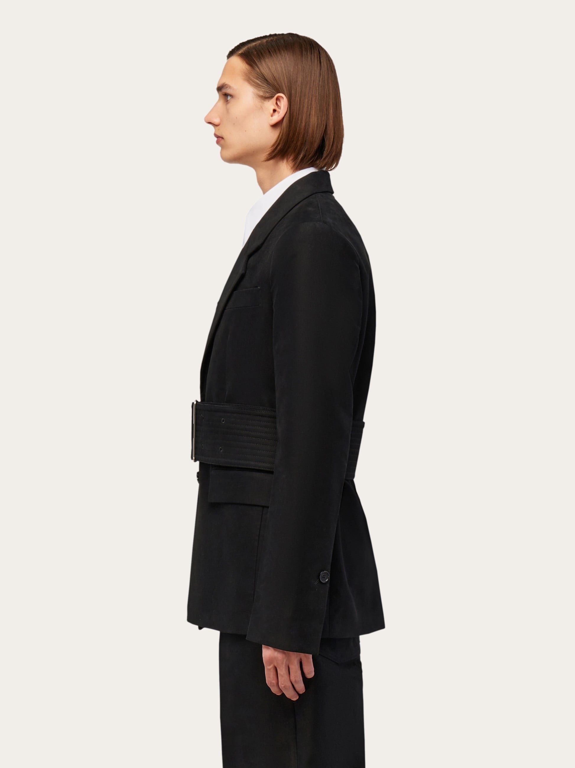 Blazer with wide belt - 3