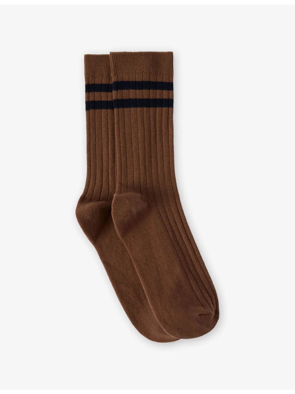 Striped Ribbed Cotton-Blend Socks - 1