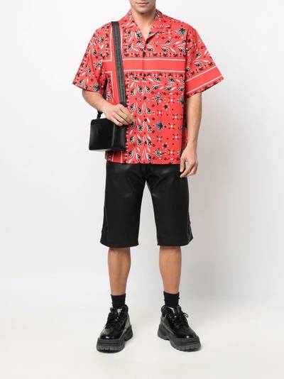 MSGM shell-motif cotton shirt outlook