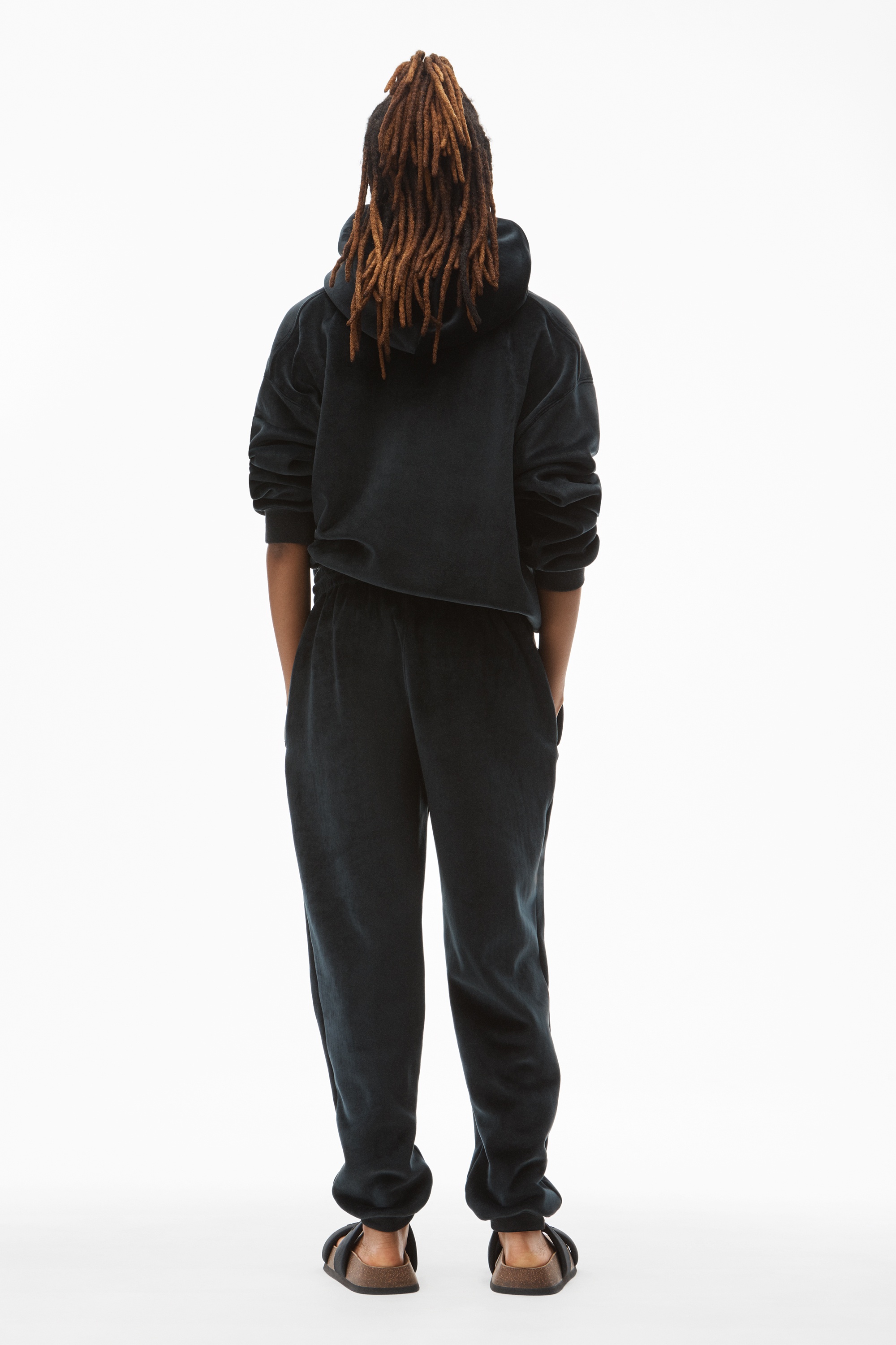 SWEATPANT IN BONDED VELOUR - 5