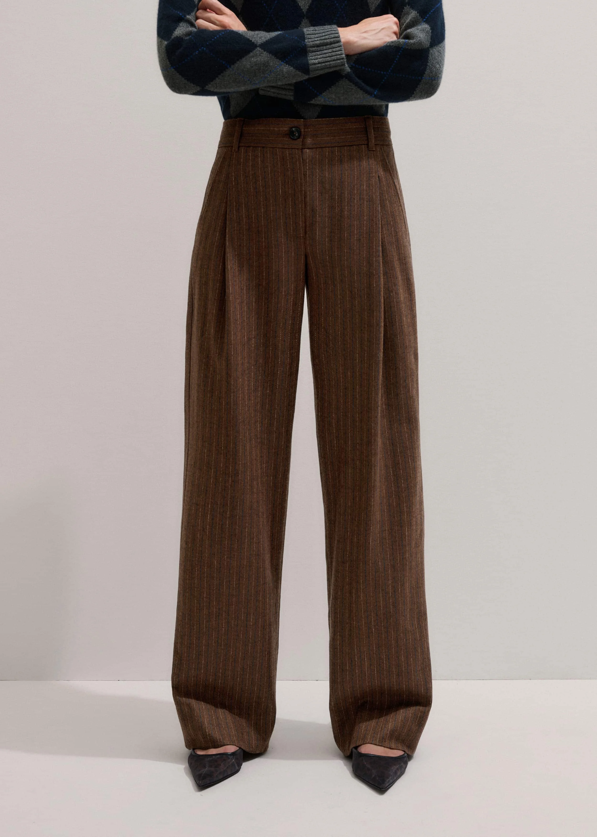 Pleat Straight Pant - 1