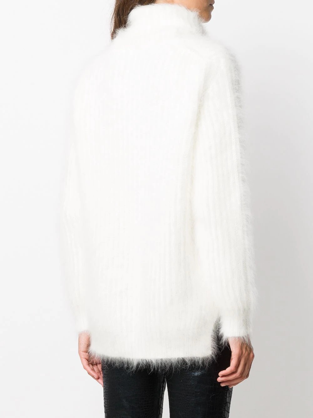 fuzzy turtleneck jumper - 4