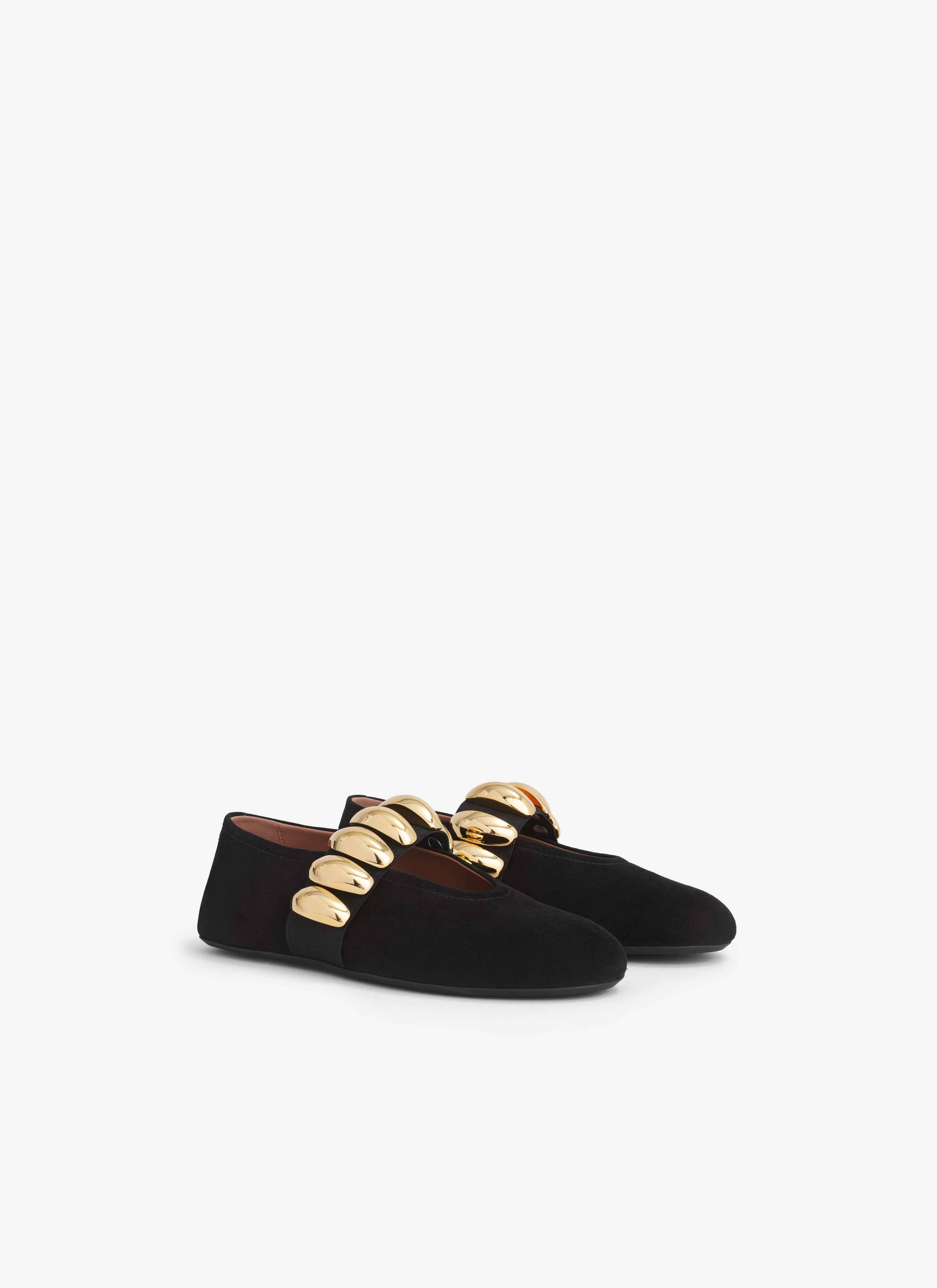 JEWEL BALLET FLATS IN SUEDE - 2