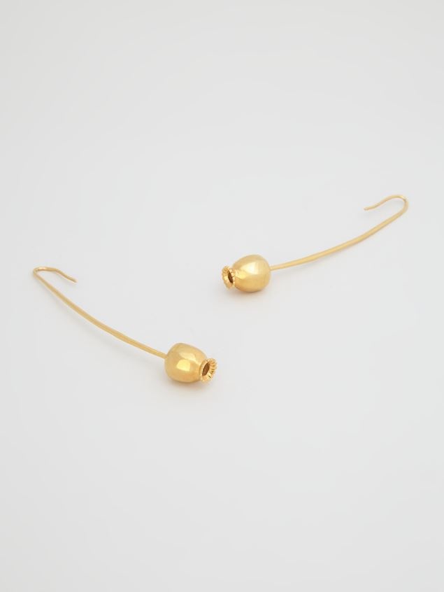 BRASS FLORA POPPY EARRINGS - 4