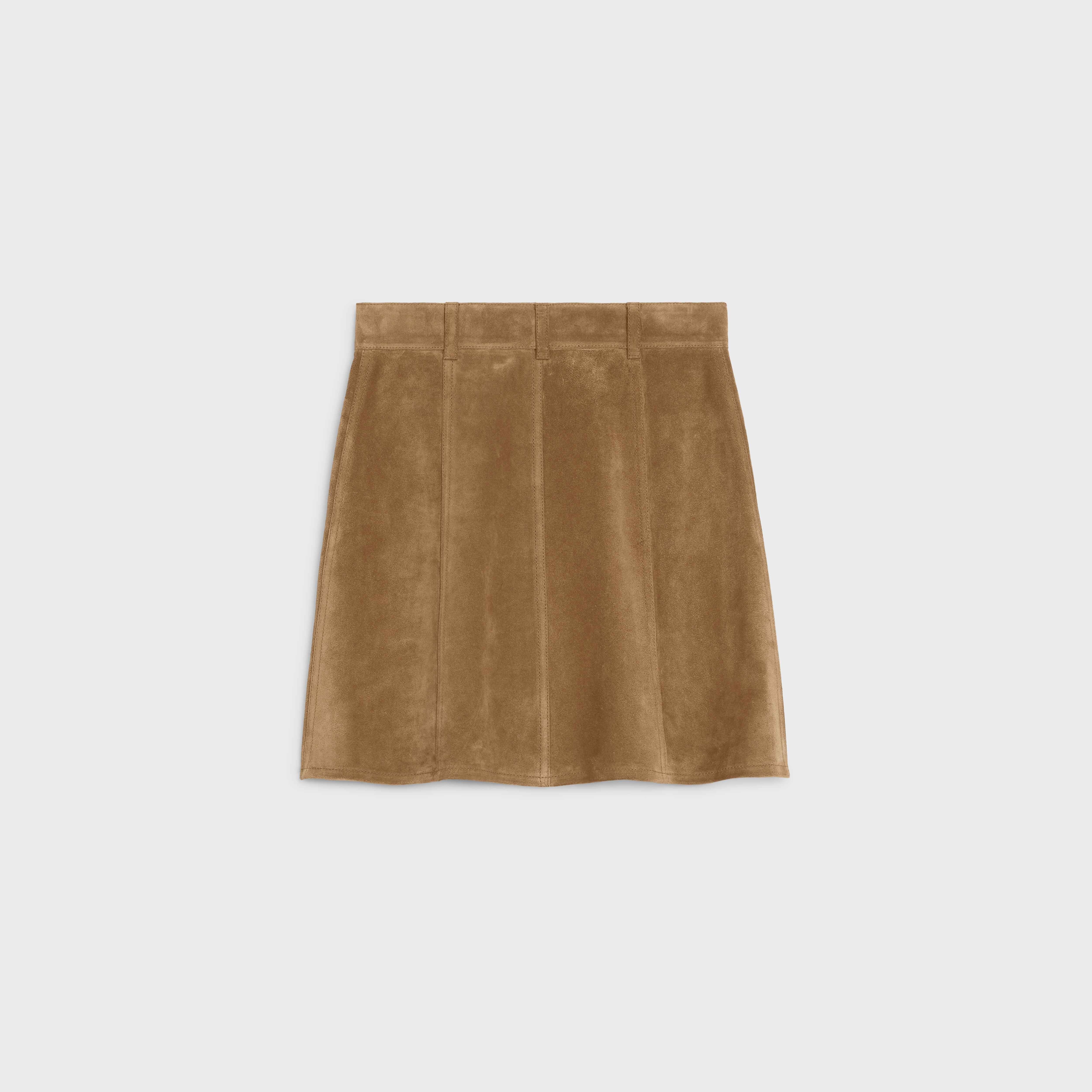 MINI SKIRT IN LIGHT SPLIT CALFSKIN - 2