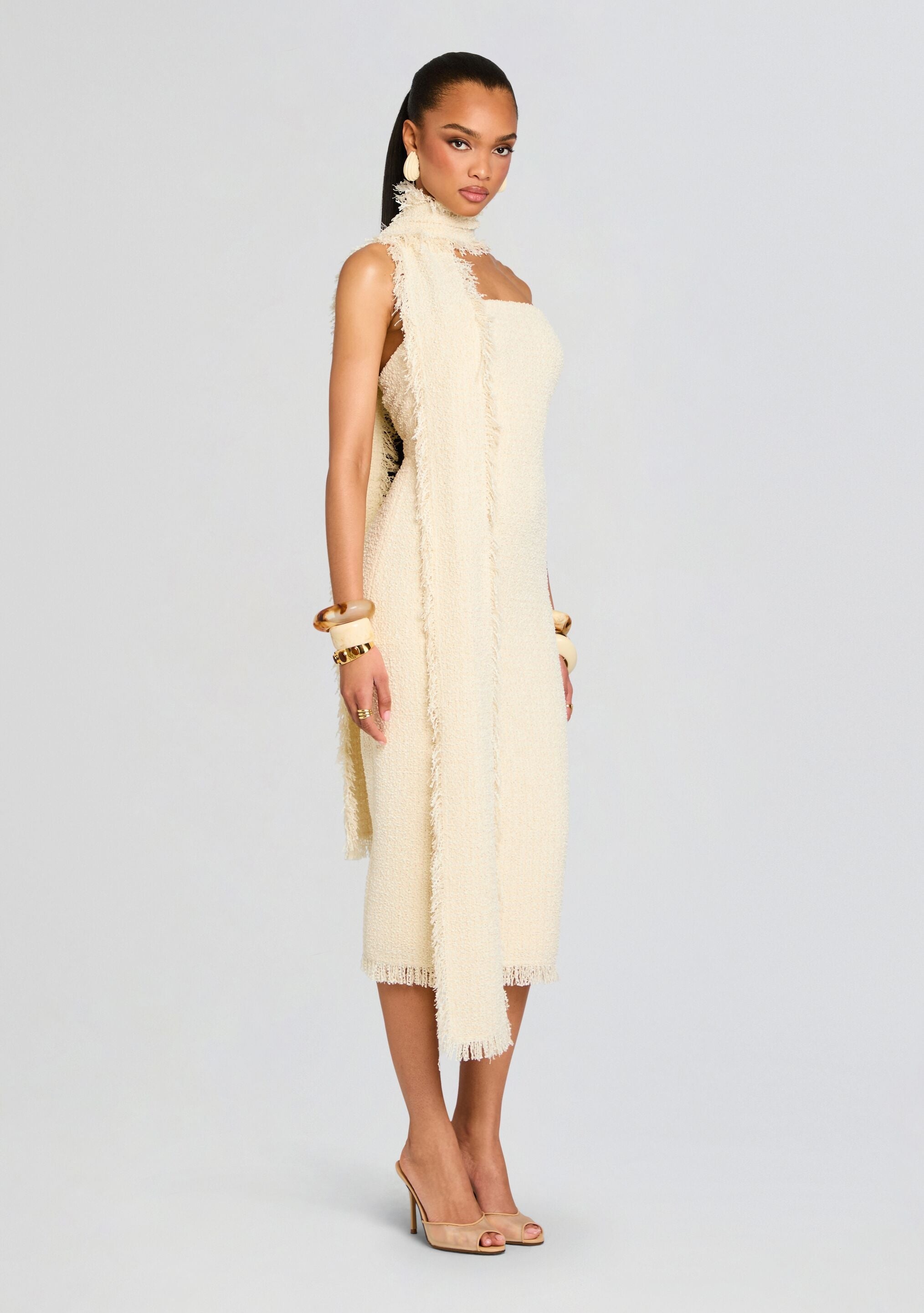 LOTT BOUCLE MIDI DRESS - 3