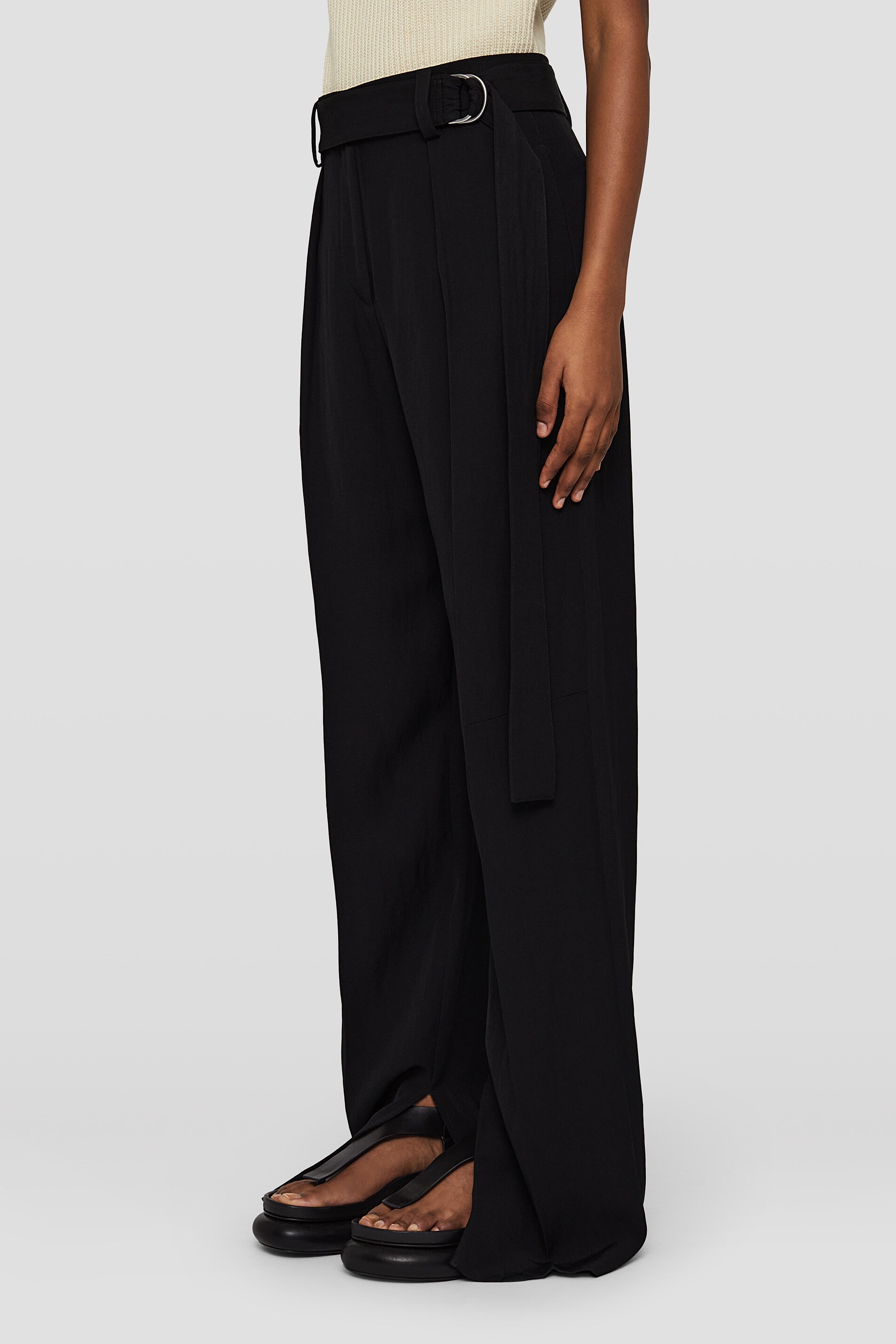 w taps trousers L Jil Sander Belted Trousers | REVERSIBLE