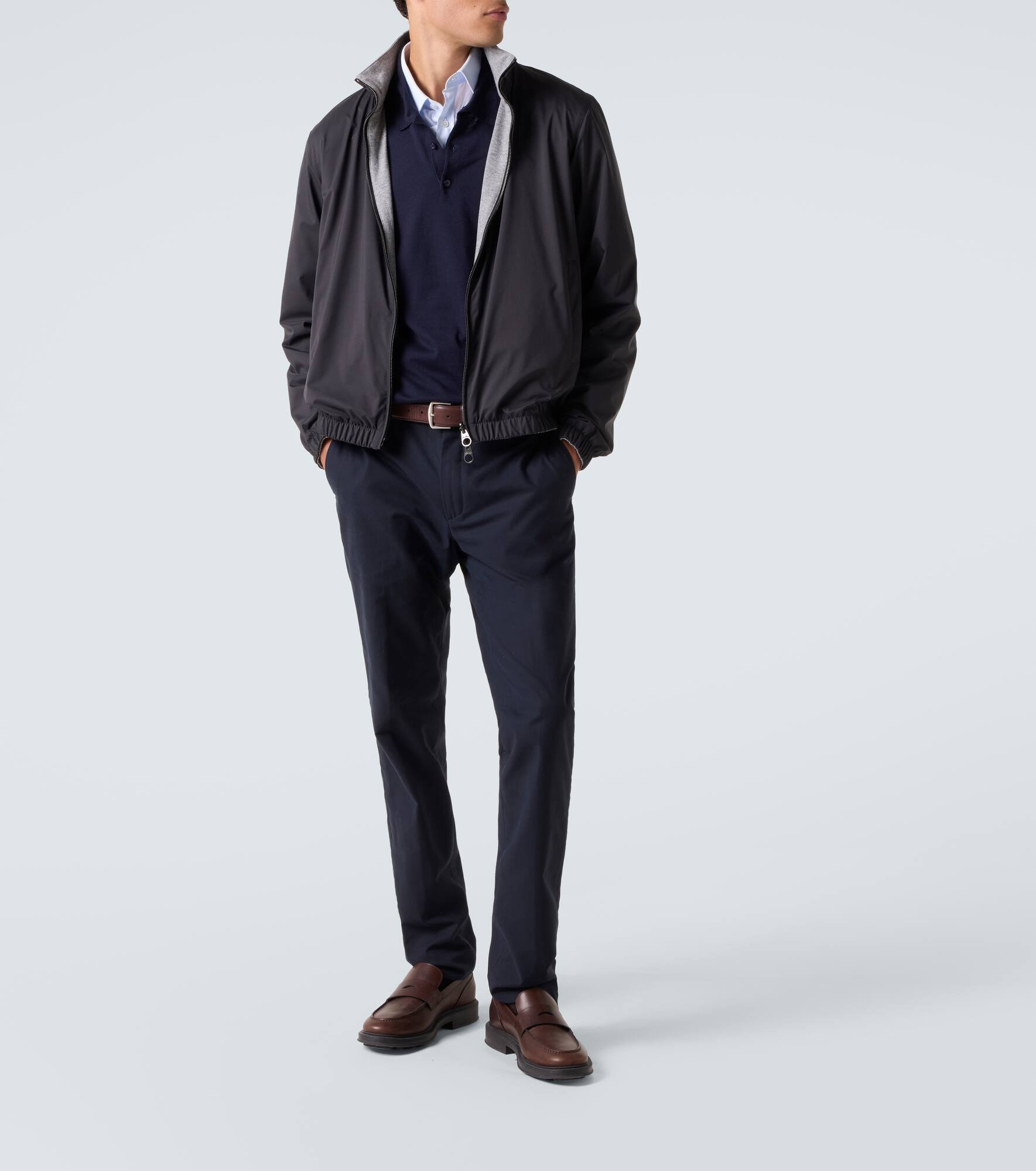Reversible cashmere bomber jacket - 2