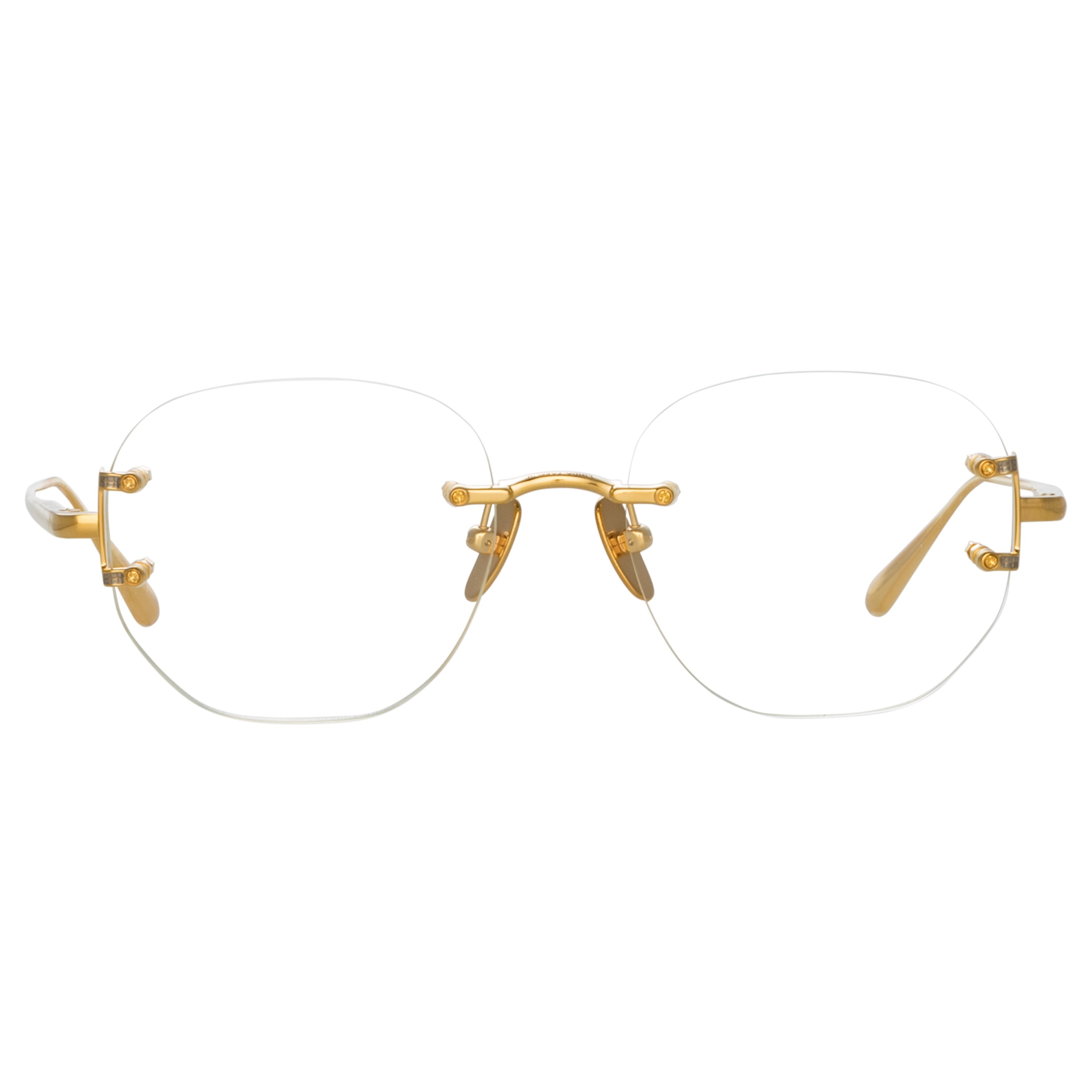 SANDOR ANGULAR OPTICAL FRAME IN YELLOW GOLD - 1