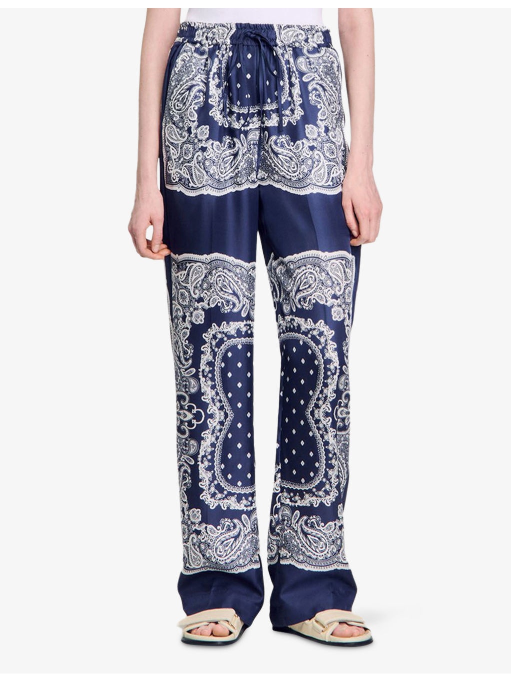 Bandana-Print Elasticated-Waist Woven Trousers - 3